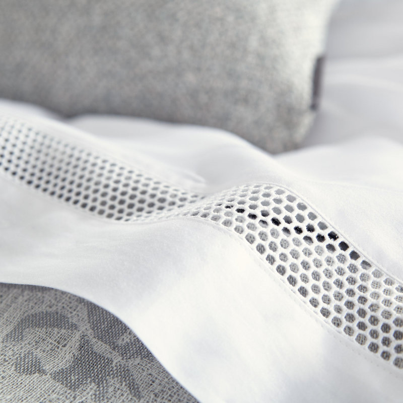 Ensemble de draps Vienna, Ensemble de draps pour grand lit, Blanc
