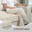 Canapé 3 places avec porte-gobelet à ressorts pour chambre à coucher blanc crème