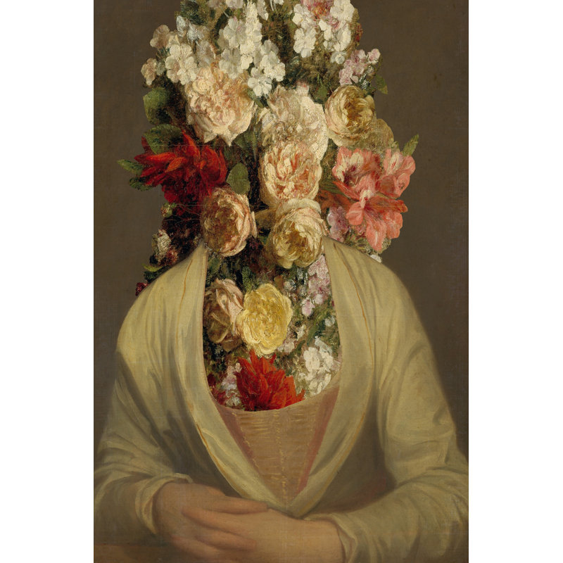 Portrait In Bloom I by Annie Warren - Wrapped Canvas Print, 30cm H x 20cm W x 3.8cm D