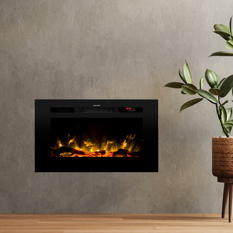 The Sideline 28 Electric Fireplace for Recessed or Wall Mount Installation