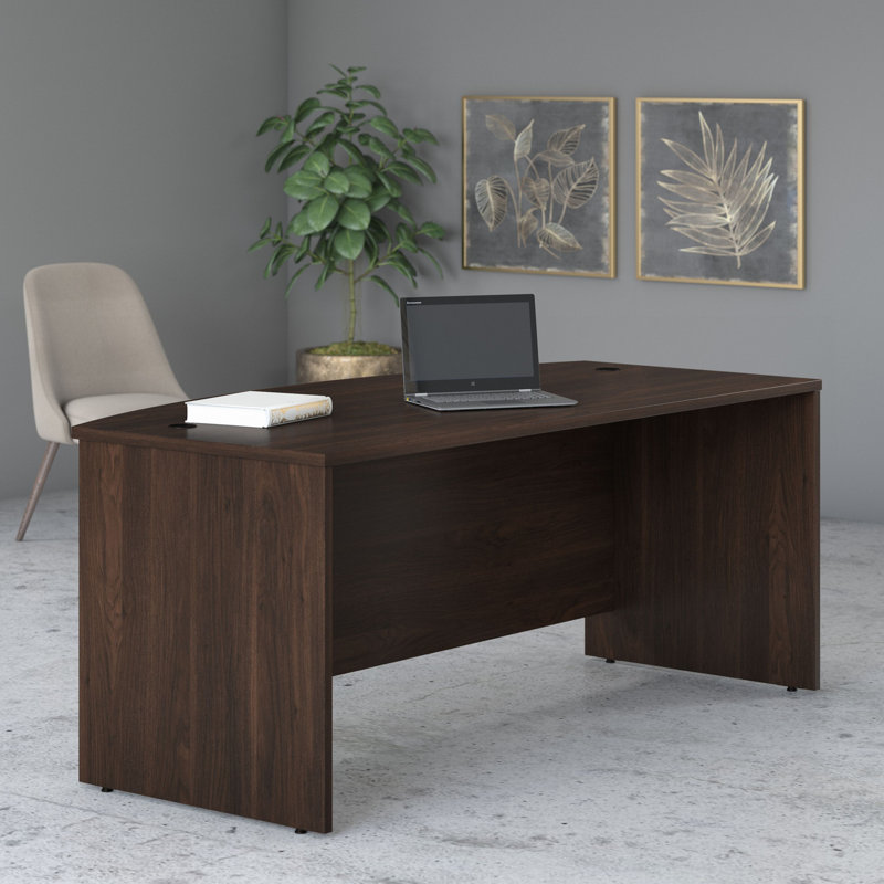 Studio C Configurable Desk Shell Office Set, Black Walnut, 30" H x 71" W x 35.43" D