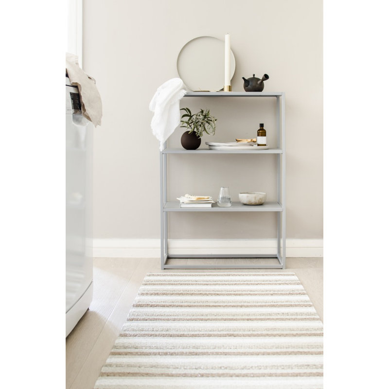Grace Cream/Gray/White Rug, Rectangle 2'3" x 4'6", Brown/Beige