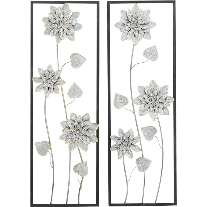 Farmhouse Plants & Flowers Wall Decor on Metal