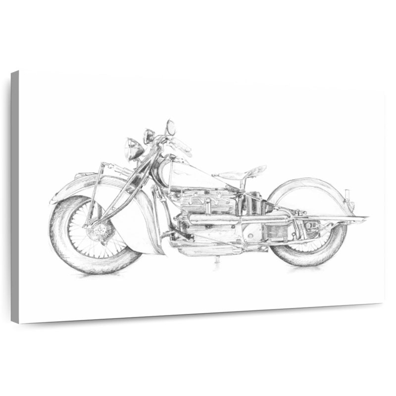 Mehar Motorcycle Sketch II, 24" H x 36" W
