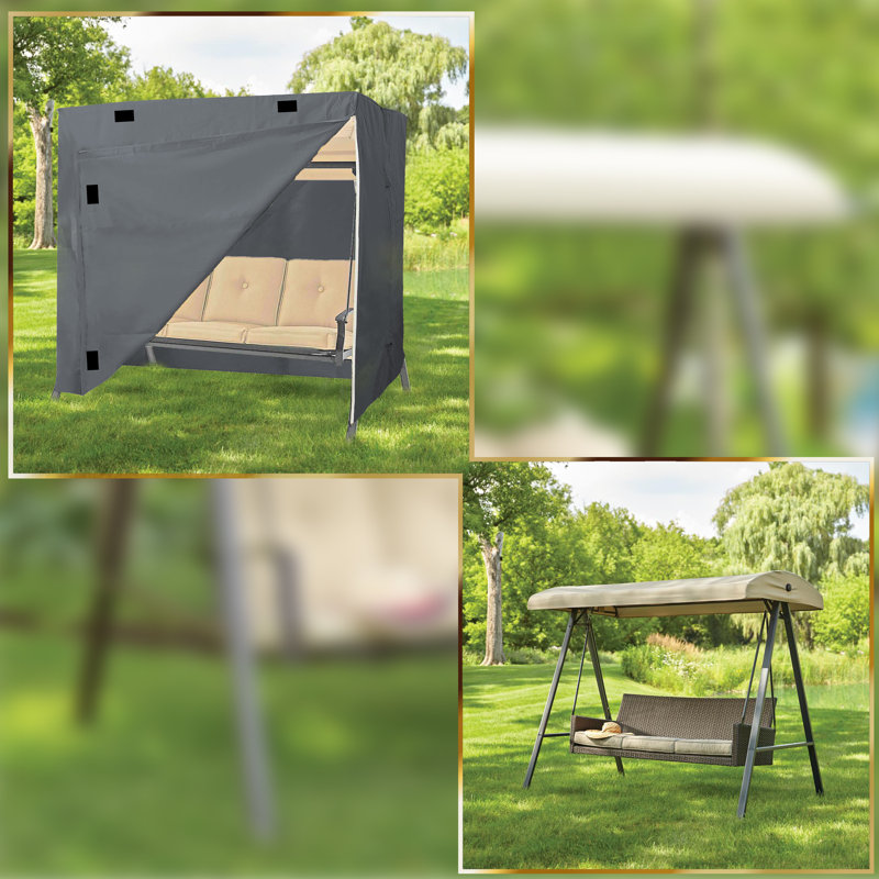 Outdoor Swing Seat Cover, 182.9cm H x 203.2cm W x 144.8cm D, Grey