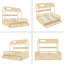 Lit plateforme simple double avec tablettes et tiroirs de rangement-1128464599