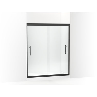 Finesse 56.62" W x 70.06" H Double Sliding Frameless Shower Door with Clean Coat Technology