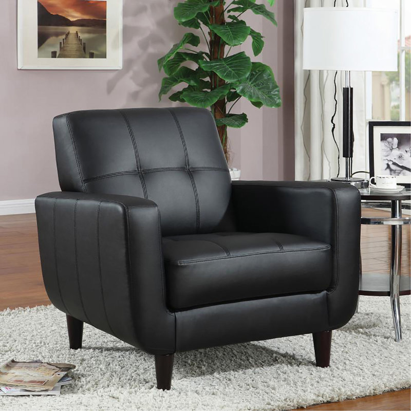 Fauteuil d'appoint à rail noir