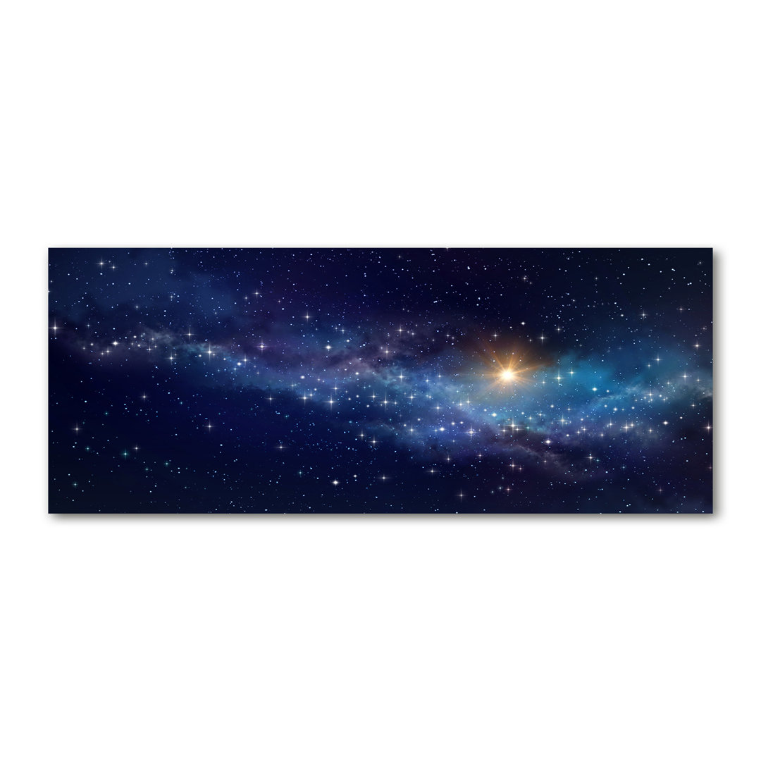 Leinwanddruck - Wandkunst - Drucke auf Leinwand - 125X50 Bildmotiv: Galaxie