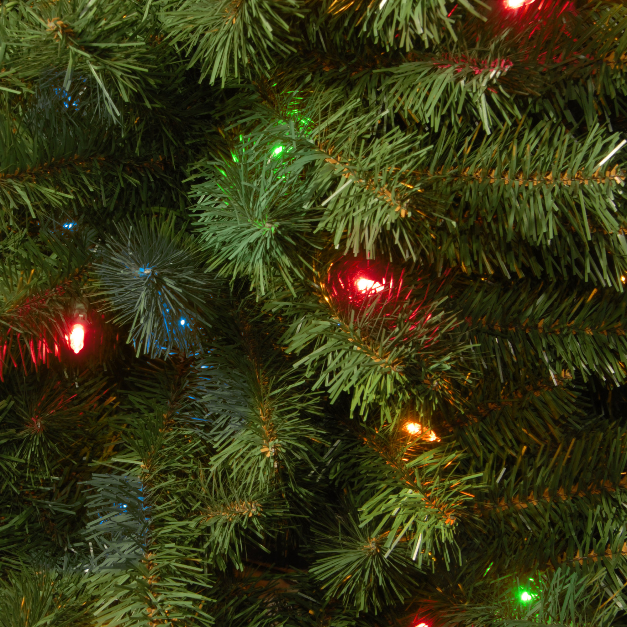 The Holiday Aisle® 24" Kincaid Spruce Wreath with Lights, Multicolor-Color Lights