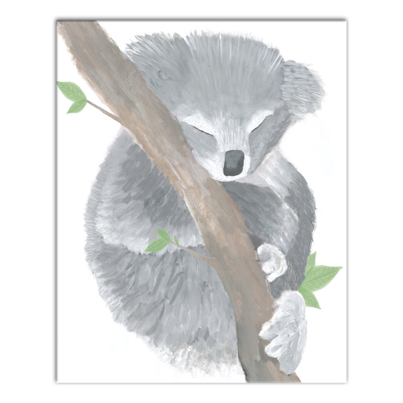 Art sur toile sleepy koala Bradley, H 10 po x l 8 po x P 1,25 po