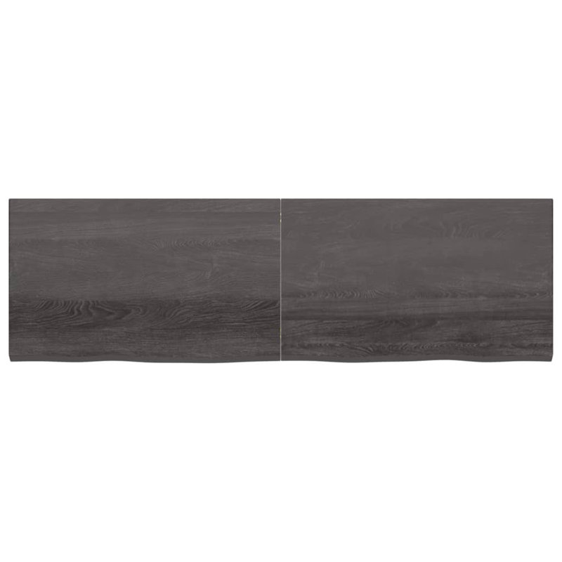 Auroara 200cm Solid Wood Bathroom Vanity Top, Dark Brown