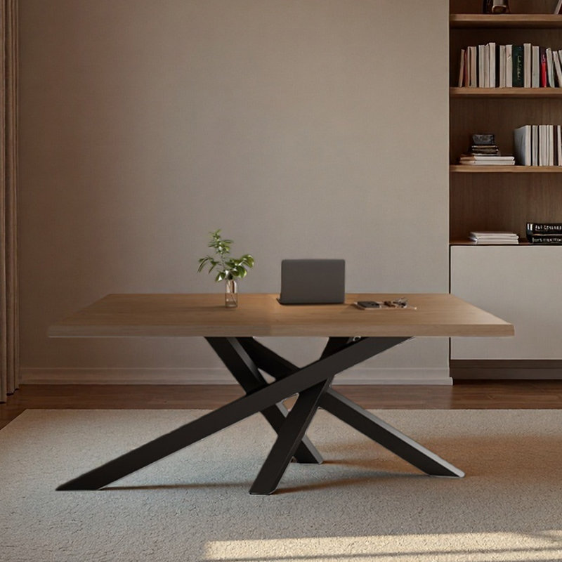 Solid wood desk long office table simple design, 29.53" H x 47.24" W x 23.62" D