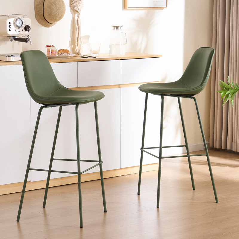 Hauteur de comptoir moderne Kavi avec coussin rembourré et pieds en métal, Tabouret de bar (siège d'une hauteur de 30 po)