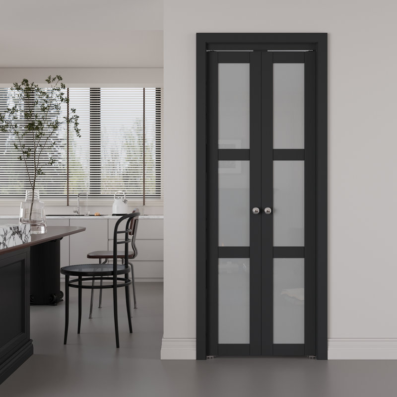 Portes pivotantes françaises en bois manufacturé à noyau solide en bois forgé avec trousse de quincaillerie, 30 po x 80 po