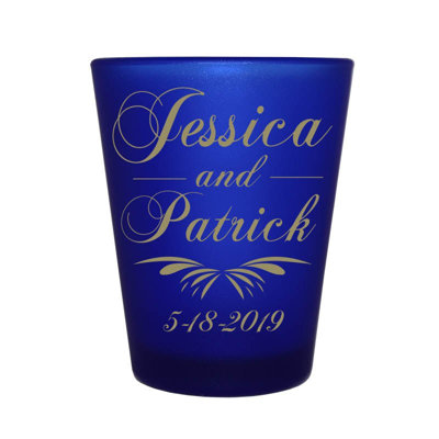 PERSONNALISABLE - Verre à liqueur givré bleu 1,5 oz - Simpliste
