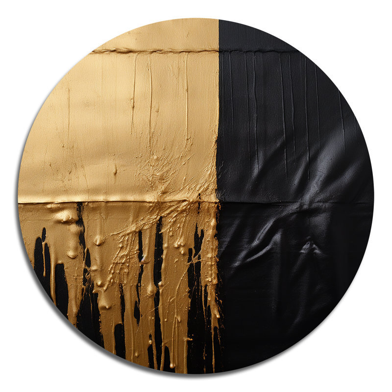 Sammie - Art abstrait rond en métal, H 16 po x l 16 po
