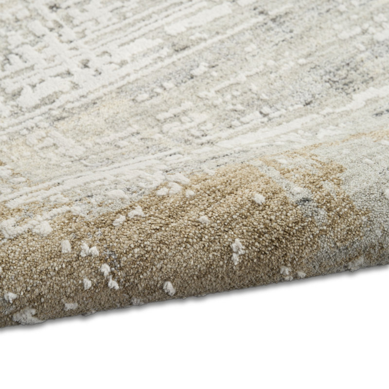 Calvin Klein CK078 Summit 2'2" x 12' Ivory Multicolor Modern Indoor Rug, Runner 2'2" x 12'