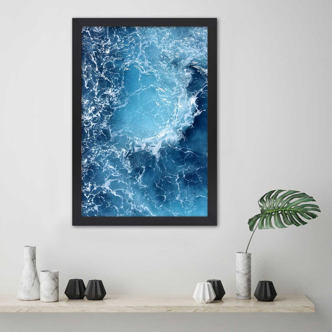 Gerahmtes Poster Blue Sea Waves