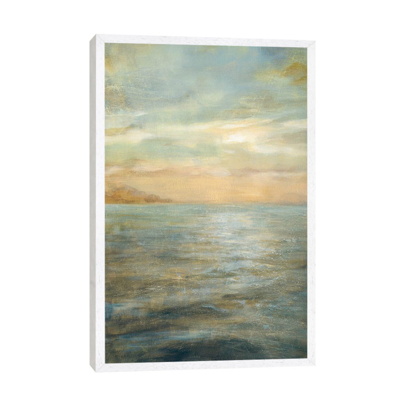 Serene Sea II 1 Piece Painting on Canvas, 66.04 cm H x 45.72 cm W, White Framed
