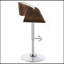Tabouret de bar réglable écru et chrome