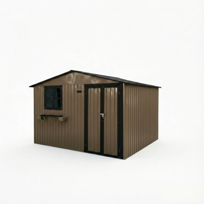Spacious Storage Sheds, 10x8 Ft Metal Modern Garden Shed For Home