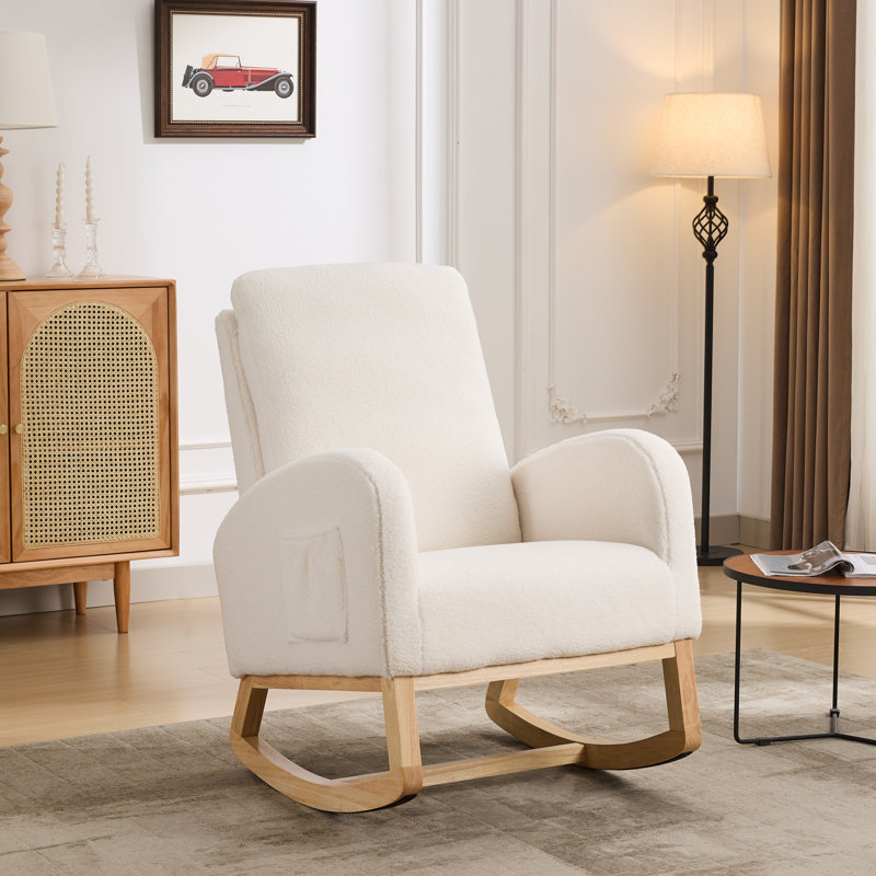 Chaises berçantes, Tissu flou ivoire