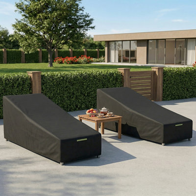 Waterproof All-Weather Patio Chaise Lounge Cover, 600D Heavy Duty Outdoor Cover Furniture for Pool & Patio
