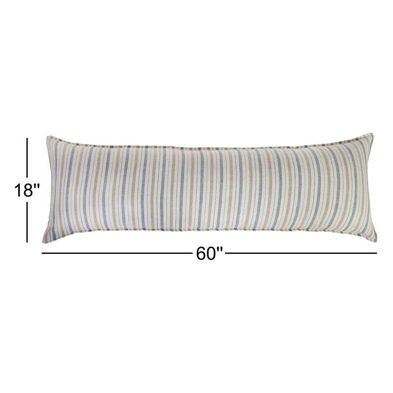 Naples Linen Pillow Cover & Insert, 18" x 60", Rectangular