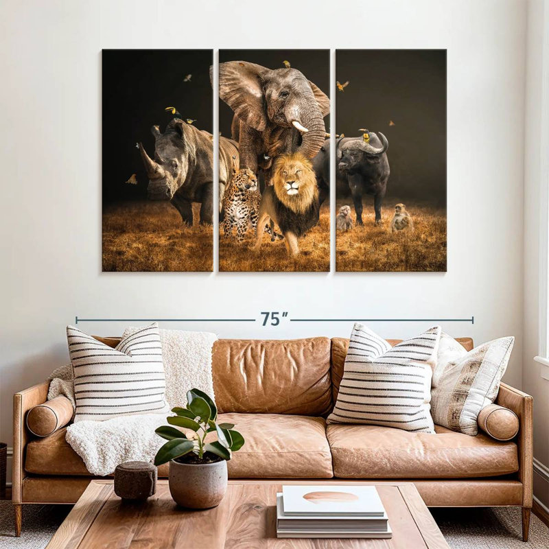 Brampt Big 5, 42" H x 65" W