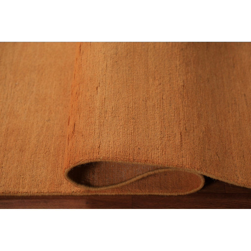 Tapis de couloir orange moderne Gabbeh 3 x 10