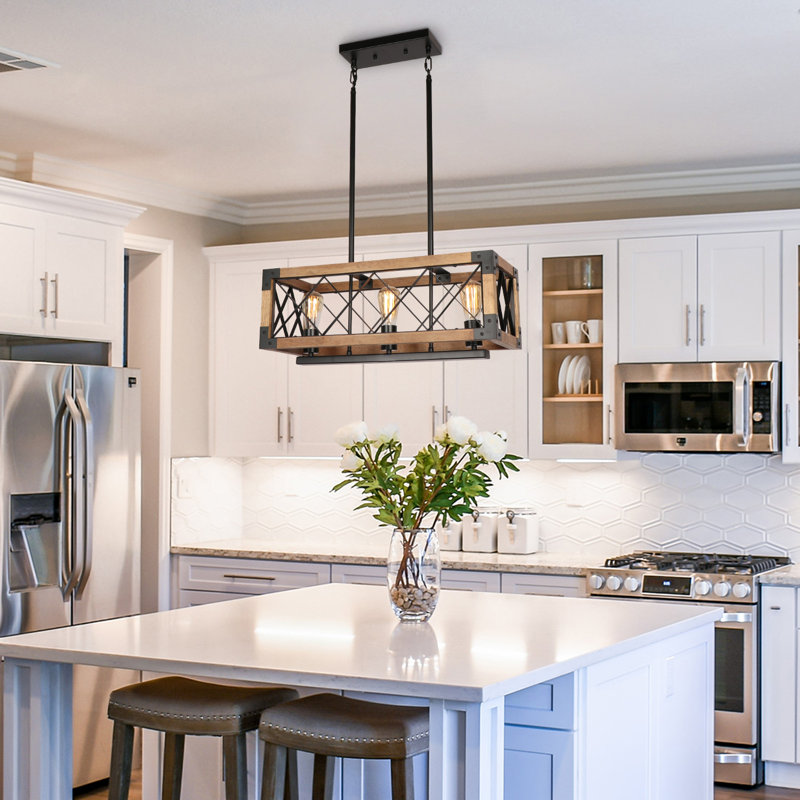 Luminaire suspendu pour îlot de cuisine 3 lumières pour salle à manger