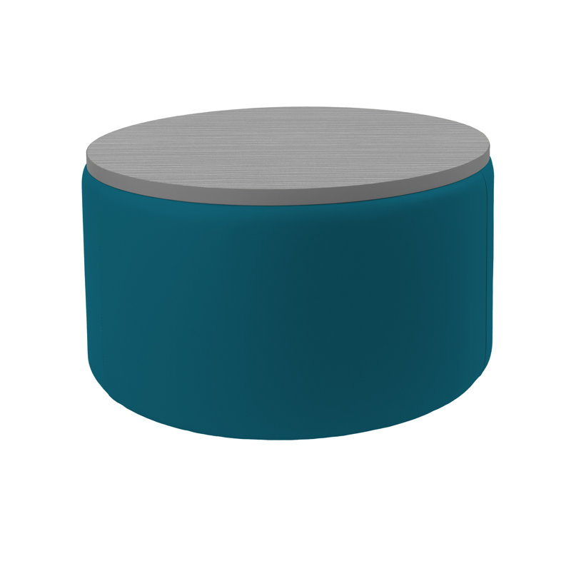 Repose-pieds rond 30 po Pro Series, Bleu sarcelle / Gris