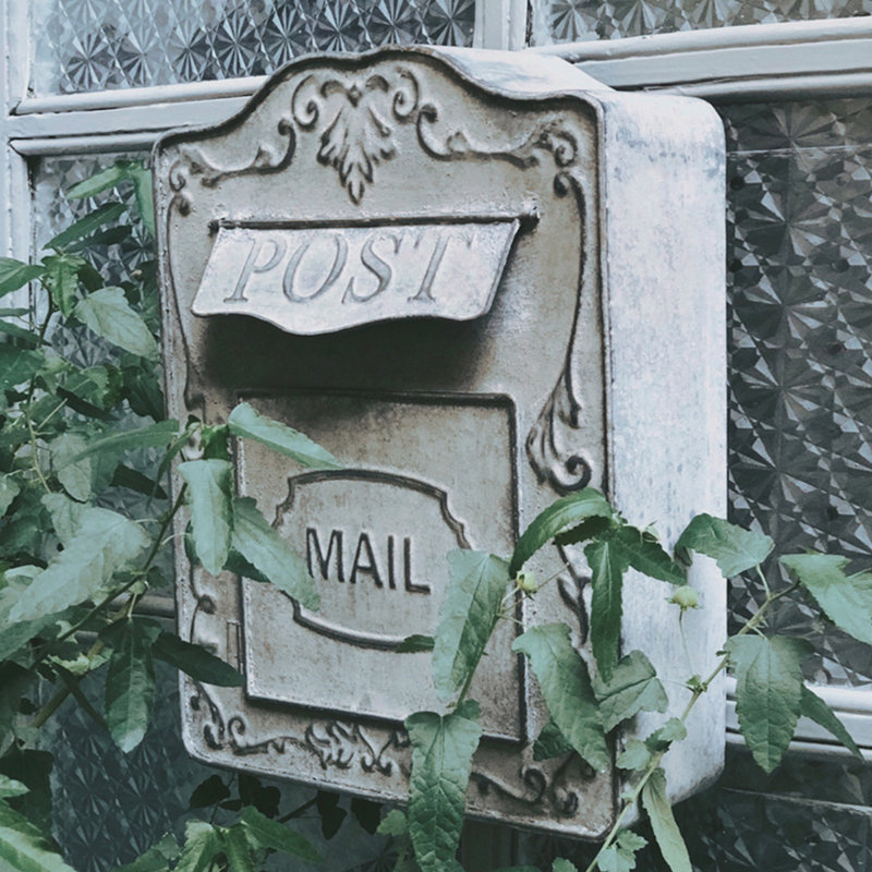 Boîte aux lettres murale rétro, boîte aux lettres d'extérieur, rustique pour maison de campagne