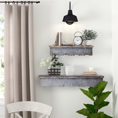 Vanderhoff 2 Piece Metal Floating Shelf