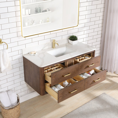 Ensemble de meuble-lavabo simple 48 po avec plateau Cristo