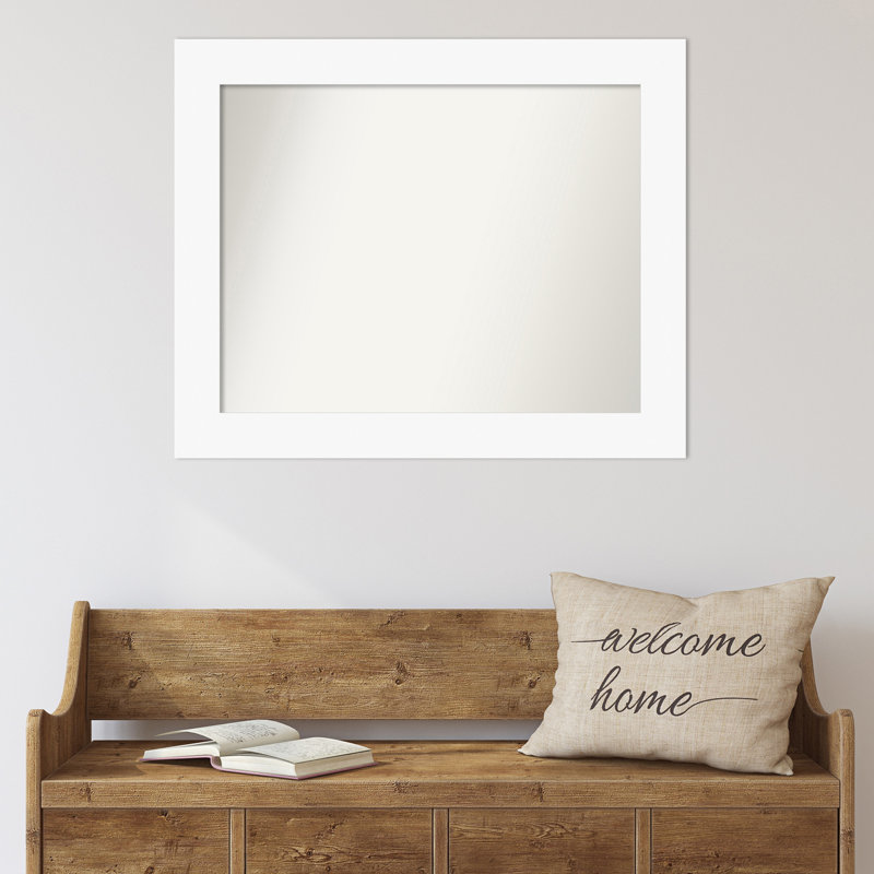 Miroir mural Jillissa, Blanc, Rectangle, 27,5 po x 33,5 po