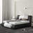 Hejran Artificial Leather Upholstered Platform Bed, No Box Spring Needed-92662558-92662556