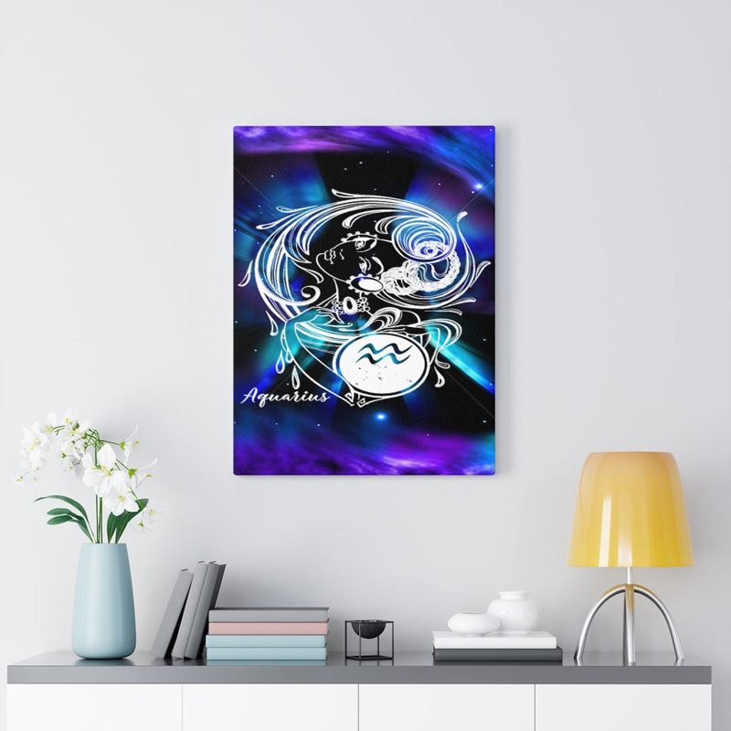 Aquarelle, signe du zodiaque horoscope, constellation, impression sur toile, décoration intérieure prête à accrocher, œuvre d'art_107224