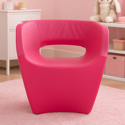Aldo Faux Leather Barrel Chair