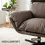 Faux Leather Swivel Accent Chair-725174865