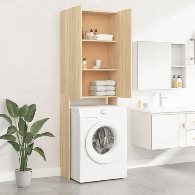 vidaXL Washing Machine Cabinet Cupboard Storage Washroom Rack Laundry Room