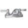 4" Centerset with Exposed Deck Faucet with Pop-up Drain Integral Spout 2" Lever Handles
