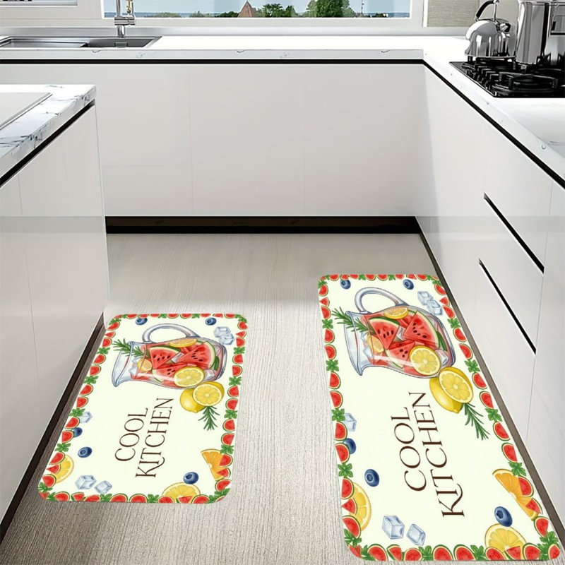 Ensemble de 2 tapis de cuisine Watermelon Cool Kitchen