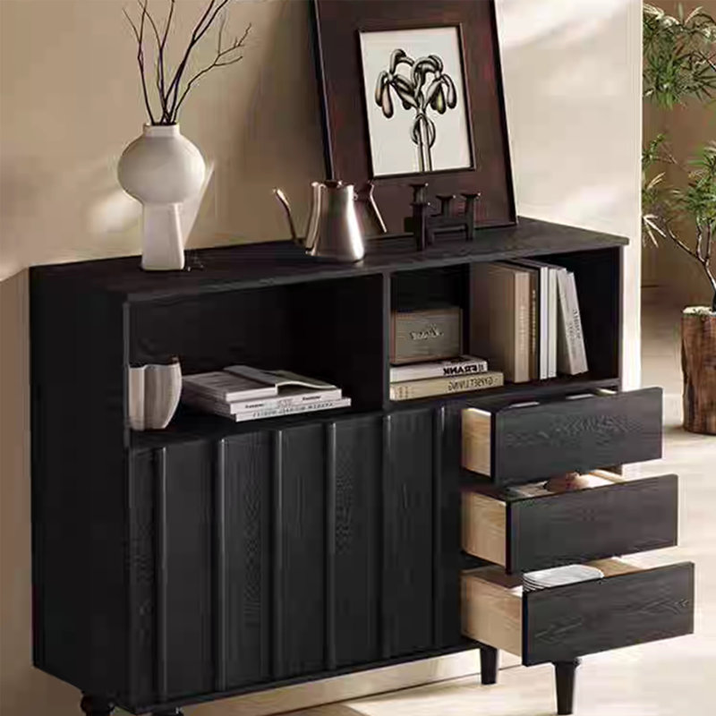 Armoire d'entrée de style médiéval, H 37,4 po x l 59,05 po x P 15,75 po