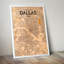 « dallas city map », reproduction d’impression sur affiche-31736672