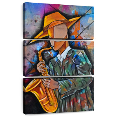 Abarca Cubism Saxophonist