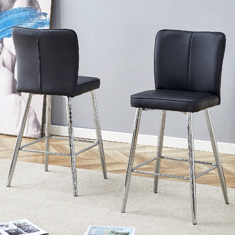 Chaise de bar Modern Modern, Gris, Argent