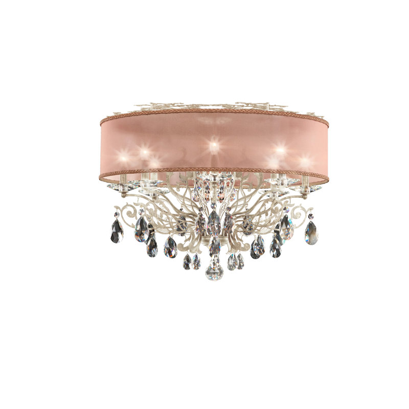Filigrae 8 - Light Flush Mount, Bronze, French Gold, Heritage Clear Crystal