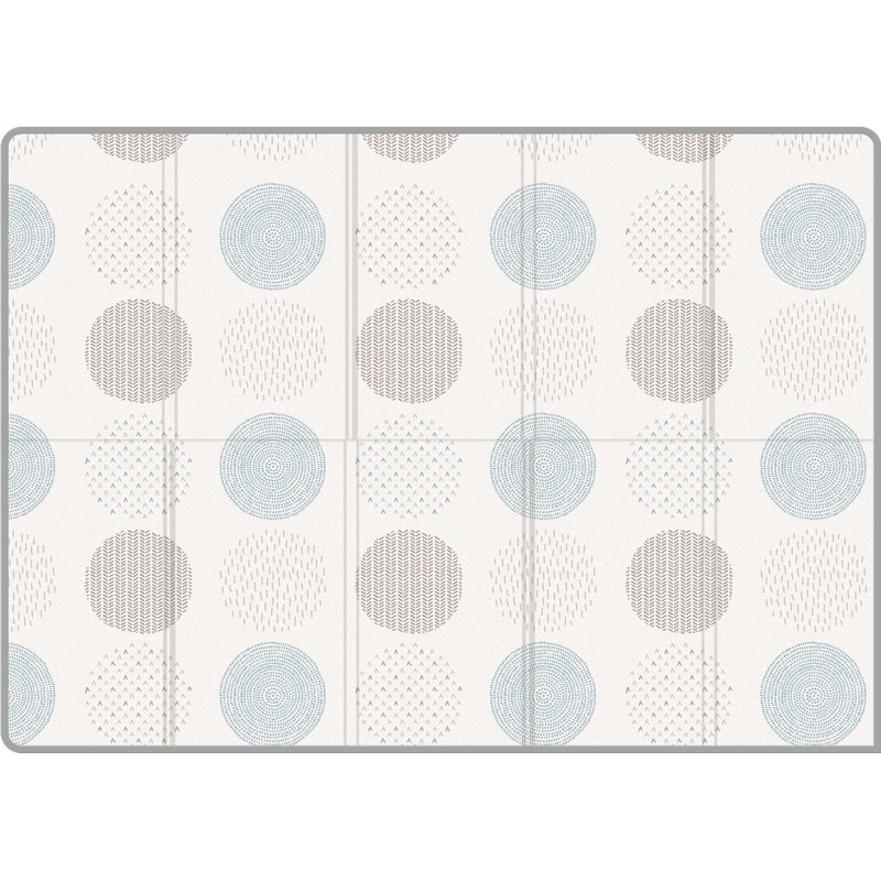 Tapis pliant soyeux rétro Blue Spot